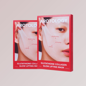 Mascarilla facial de belleza Arotolroji con glutatión y colágeno, mascarilla iluminadora y tensora, 5 unidades, mascarilla facial coreana con PDRN de salmón. - Product Image 1