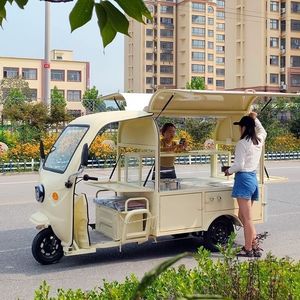 Carrito de Comida Eléctrico Elegante con Remolque Móvil de Tres Ruedas para Cocina al Aire Libre y Restaurantes Ambulantes - Product Image 1