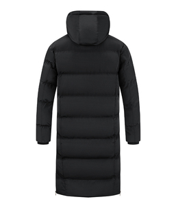 OEM Heavy Best Bubble Hooded Black <b>Longline</b> Parka <b>Coat</b> Custom Men Shiny Puffer Jacket Zipper High Street <b>Waterproof</b> Breathable - Product Image 5