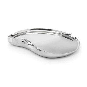 Bandeja de Servicio Multifuncional de Acero Inoxidable, Diseño Moderno y Ecológico, Color Plateado, para Cocina, Comedor y Sala de Estar, Venta al Por Mayor - Product Image 1