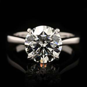 Fournisseur de bijoux de luxe VVS DIAM, bague en or 14 carats avec moissanite, coupe brillante, pavé caché, griffes d'aigle - Product Image 6