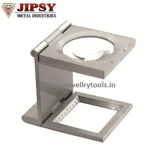 แว่นขยายแบบพับได้สามทบ JIPSY 10x พร้อมสเกล สำหรับตรวจสอบผ้า งานเครื่องประดับ และซ่อมแซม - Product Image 5