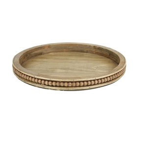 Bandeja de Madera Natural para Servir Alimentos con Asas, Bandeja Rústica Hecha a Mano para Desayuno, Café, Té y Aperitivos, para el Hogar o Restaurantes - Product Image 3