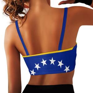 Custom Heat-Transfer Printed National Flag Full <b>Cup</b> Quick Dry Ladies <b>Bra</b> with Front Color Combination Eoin Winston Sports Casual - Product Image 4
