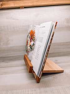 Support de livre de recettes pliable en bois d'acacia pour la cuisine, support de livre de recettes pour la décoration du comptoir de cuisine - Product Image 3