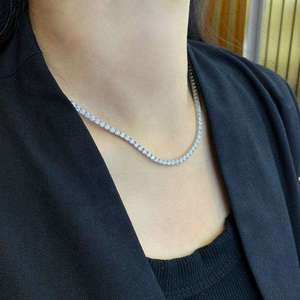 Bijoux en diamants de laboratoire certifiés IGI, collier tennis en diamants de laboratoire CVD HPHT, bijoux fins personnalisables - Product Image 1