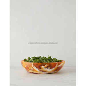 Bols en résine aspect fumé de luxe | | Bols de service artisanaux aux motifs tourbillonnants uniques pour les repas modernes et les cadeaux | | Premium - Product Image 6