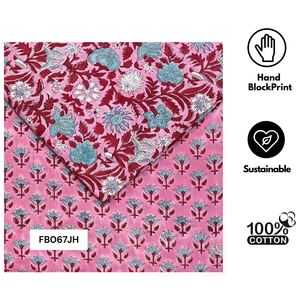 Jaipur Handmade Block Print Pure Cotton Home Decor Textile Sustainable Vintage Durable Soft <b>Machine</b> Washable Daily Use Non Toxic - Product Image 1