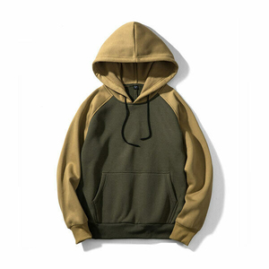 Sweat-shirt à capuche pour homme, manches raglan, couleur unie, en molleton de coton, décontracté, pour l'automne, coupe classique - Product Image 6