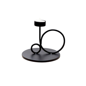 Nuevo Portavelas Decorativo de Metal para Mesa, Decoración Navideña, Acabado Negro - Product Image 2