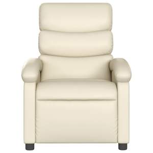 Cream Faux Leather <b>Massage</b> <b>Recliner</b> <b>Chair</b> - Product Image 4