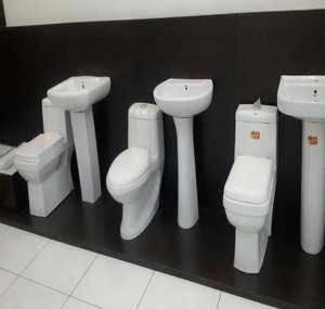 Inodoro de cerámica de forma cuadrada moderna, lavabo de baño montado en la pared, estructura de una pieza, Pedestal, comedor, lavabo artístico - Product Image 6