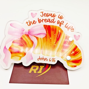 Ornement religieux chrétien en acrylique de forme personnalisée, motif cils, imprimé UV, verset biblique, décoration intérieure religieuse, fournisseur OEM ODM - Product Image 4
