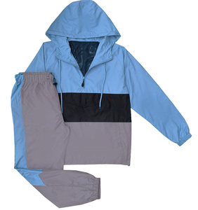 Wholesale Windbreaker Tracksuit 2 Piece <b>Zipper</b> <b>Jacket</b> and Trouser 100% Nylon Sublimation Design Oversized Tracksuit For Men - Product Image 1