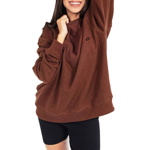 Custom Brown Minimalist Sweatshirts Wholesale Unisex Crew Neck Pullover Fleece Apparel Private Label Hoodies Factory Direct - Product Image 1