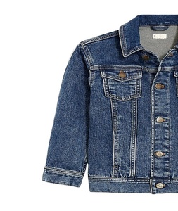 Chaqueta Vaquera para Niños, Estilo Clásico, Color Azul Lavado, Algodón, Ropa Exterior Informal para Niños, Duradera, Cómoda, a Prueba de Viento, Moda Otoño Invierno - Product Image 4