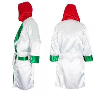 Bata con Capucha Blanca, Verde y Roja, Unisex, de Satén, para Artes Marciales, Corte Regular para Adultos - Product Image 2