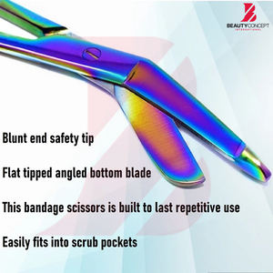 Tijeras para vendajes de acero inoxidable, ligeras, afiladas y seguras para cortar, para uso hospitalario en enfermería, servicio OEM ODM, 2026 - Product Image 3