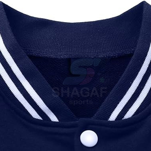 เสื้อแจ็คเก็ตวาร์ซิตี้แบบกำหนดเอง ปักโลโก้ คุณภาพสูง ทำจากผ้าขนสัตว์และหนัง แจ็คเก็ตเบสบอล - Product Image 2