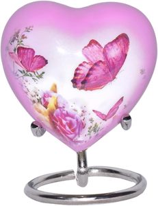 Luxury Aluminum Heart Cremation <b>Memorial</b> <b>Keepsake</b> Urn Ash Holder Featuring Durable Premium Exterior Craftsmanship - Product Image 5