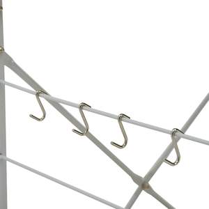 Armoire pour micro-ondes blanche et chêne clair 23,6"x15,6"x48,4" avec étagères et unités de rangement en bois d'ingénierie - Product Image 6