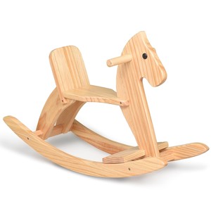 Caballo Balancín Vintage de Madera de Pino Hecho a Mano al por Mayor |   Crema con Efecto Desgastado - Product Image 6