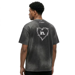 Camiseta Extra Grande con Estampado Personalizado para Hombre, Estilo Urbano, Cuello Redondo, Tejida, con Patrón de Letras Negras, Manga Corta, Transpirable - Product Image 5