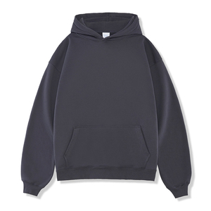 Sweat-shirts à capuche 100% coton, épais, en molleton lourd, surdimensionnés, personnalisables avec logo, pour hommes - Product Image 3
