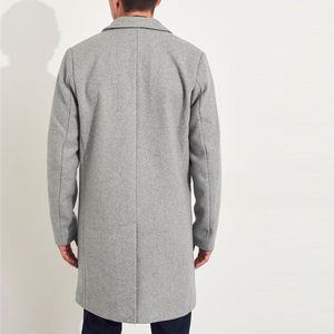 Fabricante Pakistaní de Elegantes Abrigos Largos para Hombre, 100% Lana, Logotipo Personalizado, Color Sólido, Último Diseño, Doble Botonadura - Product Image 4