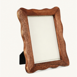 Handcrafted Scalloped Wooden Photo <b>Frame</b> Natural Wavy <b>Border</b> <b>Picture</b> <b>Frame</b> for Tabletop Display Home Decor Table <b>Picture</b> <b>Frames</b> - Product Image 5
