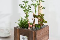 [2,9] Santa Moose regalo trineo terrario casa de muñecas accesorios en miniatura hechos de resina miniaturas Decoración