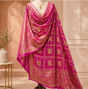 <b>Art</b> Silk Designer Bandhej Ghatchola Dupatta - Product Image 1