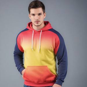 Sudadera con capucha gráfica de diseño personalizado de alta calidad, ropa Unisex de gran tamaño Beige con estampado abullonado fabricada en Bangladesh, venta al por mayor - Product Image 2