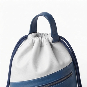 Outdoor Sports Leather Drawstring <b>Bag</b> Gym Training Sports Drawstring <b>Bags</b> Leather Street Fashion Zipper Drawstring <b>Bags</b> Men - Product Image 2