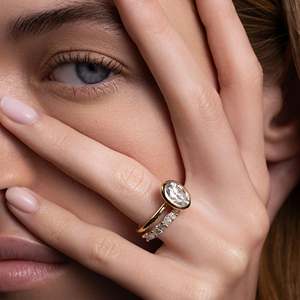 แหวนเพชรทรงรี 1-4 กะรัต รับรองโดย IGI เพชรเพาะเลี้ยงในห้องปฏิบัติการ แหวนหมั้นหรูหรา ทองคำแท้ 14K แหวนแต่งงานดีไซน์พิเศษ เครื่องประดับชั้นดี - Product Image 6