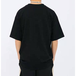 T-shirts personnalisés pour hommes en gros, style streetwear, transfert de strass, 100 % coton respirant, écologique, faible MOQ, tendance et élégant - Product Image 4