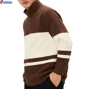 Sudadera de Forro Polar Personalizada con Cierre de Cremallera, Manga Larga, Lisa, Sin Capucha, para Hombre, con Cierre de Cremallera de un Cuarto, Servicio OEM, Ecológica, para Hombre y Mujer - Product Image 3