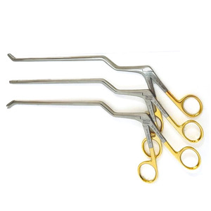 Ensemble de 9 instruments de chirurgie vertébrale Caspar Intervertebral Bayonet Disc Rongeur, en acier inoxydable, certifié CE - Product Image 1