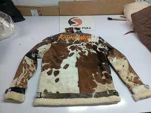 Chaqueta Bomber Reversible de Piel de Vaca para Mujer, Marrón y Blanca, Impermeable, con Forro de Piel Sintética, Chaqueta de Cuero Genuino con Cierre - Product Image 4