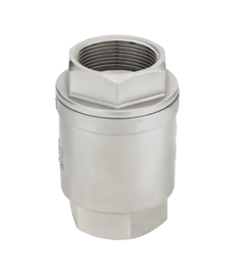 Clapet anti-retour vertical en acier inoxydable fileté femelle, à ressort, pour plomberie industrielle - Product Image 1