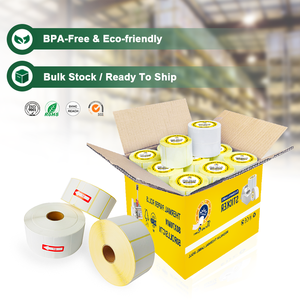 Etiqueta Térmica Industrial Sailing Silver Adhesive 4X8 Impresa en Verde 3X5 1X2 en Papel 10X5 Rollo 4*4 - Product Image 5