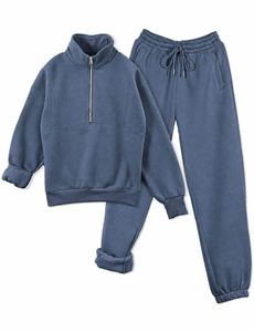 Custom Logo Printed Women's 100% Cotton Breathable Solid Outdoor Cropped Short Hoodies Sportswear Half Zipper Fleece Stand - Product Image 5