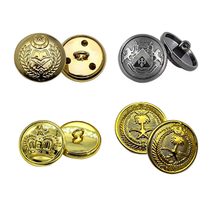 กระดุมโลหะสีทองแบบกำหนดเองสำหรับชุดยูนิฟอร์ม เสื้อโค้ท เสื้อเชิ้ต กระดุมเย็บตกแต่งสีขาว ทำจากโลหะผสม สำหรับเสื้อผ้า - Product Image 6