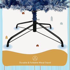 Albero di Natale Artificiale Pre-Illuminato da 180 cm con Rami Pieghevoli, Effetto Neve, 750 Punte di Rami, Decorazione Natalizia - Product Image 6