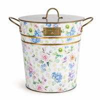 Ensemble de 3 jardinières en métal galvanisé style vintage pour la maison et le jardin