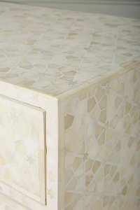 Luxury Handmade Bone Inlay Chest of Drawers Wooden <b>Storage</b> <b>Cabinet</b> for <b>Bedroom</b> Furniture with 3 Drawers Gold Base - Product Image 4