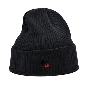 Gorros de punto personalizados al por mayor, con logotipo de marca OEM, gorros de invierno cálidos de acrílico para adultos, directo de fábrica. - Product Image 3
