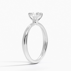 Bague BOJ 081, coupe ronde, argent 925, inspirée des fleurs, solitaire, diamant 2 carats, couleur D, VVS1, moissanite certifiée GRA, prix bas - Product Image 2