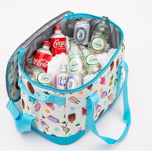Bolsa Térmica con Diseño de Helado, Aislada, de Material Suave, Rectangular, con Cierre de Cremallera, para Uso Diario, Unisex, con Asas Azules - Product Image 6
