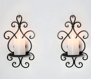 Candelabro moderno decorativo para el hogar montado en la pared, diseño atento en Metal negro, candelabro moderno de alta demanda - Product Image 6